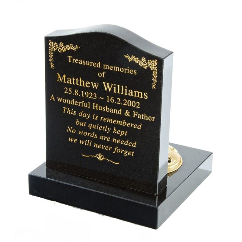 OG1 Mini Ogee Headstone Base Complete Cremation Memorial