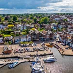 Aerial,View,Of,Lymington,,A,Port,Town,In,The,New